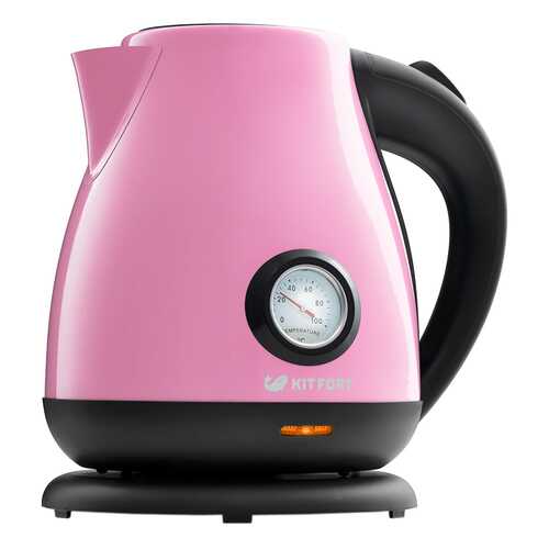 Чайник электрический Kitfort КТ-642-1 Black/Pink в Корпорация Центр