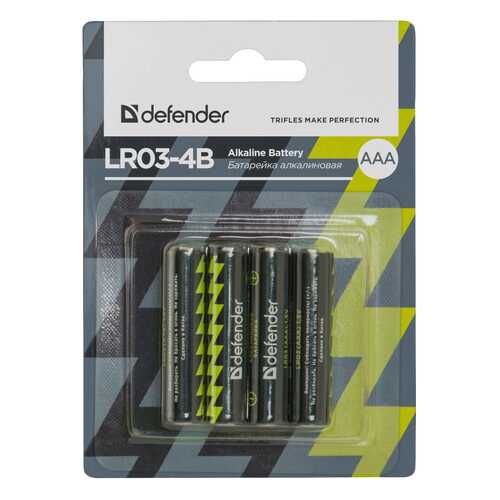 Батарейка Defender LR03-4B 4 шт в Корпорация Центр