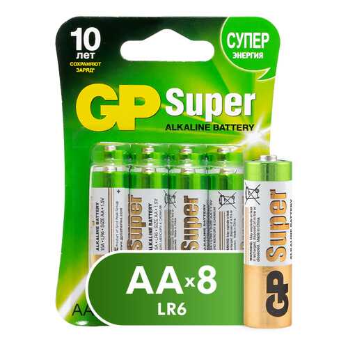 Батарейка GP Batteries Super Alkaline AA (15A) 8 шт в Корпорация Центр