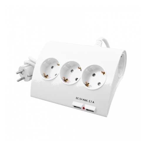 Удлинитель СТАРТ S5x1-ZDV2USB, 3 розетки, 1 м, White в Корпорация Центр